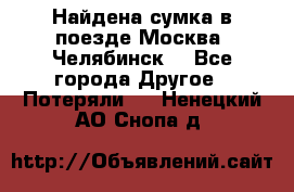 Найдена сумка в поезде Москва -Челябинск. - Все города Другое » Потеряли   . Ненецкий АО,Снопа д.